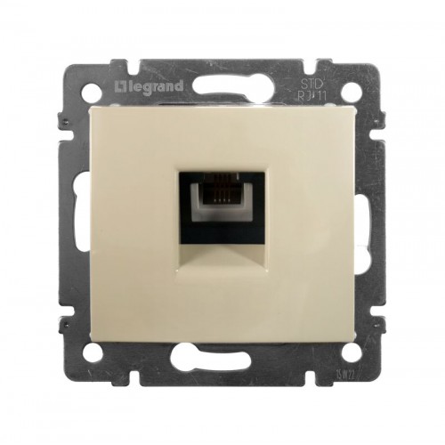Розетка телефонная 1-м СП Valena RJ11 4 контакт. механизм сл. кость IEK 774338