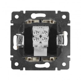 Розетка телефонная 1-м СП Valena RJ11 4 контакт. механизм сл. кость IEK 774338