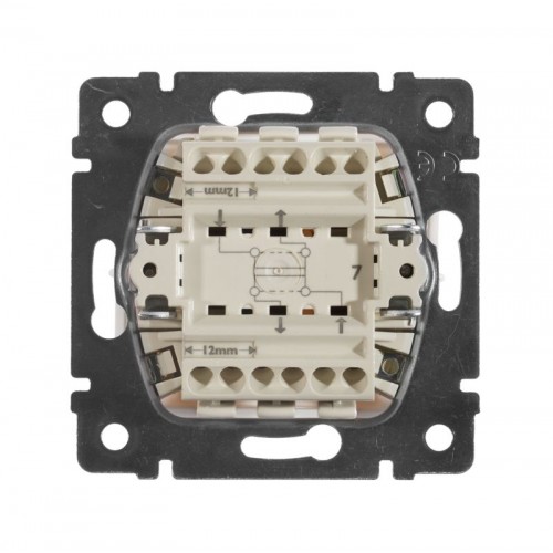 Переключатель перекрестный 1-кл. СП Valena 10А IP31 250В механизм бел. IEK 774407