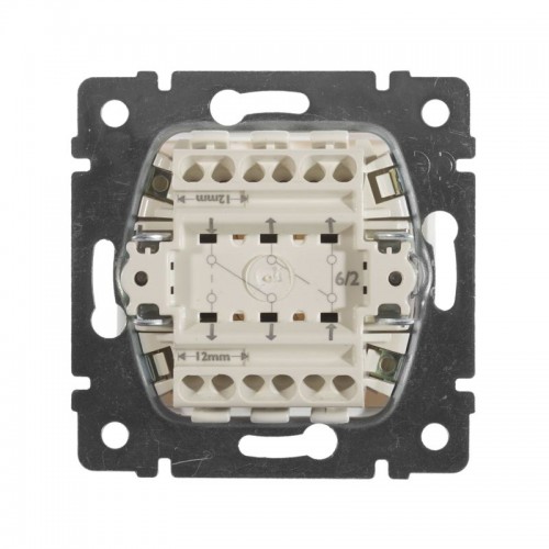 Переключатель проходной 2-кл. СП Valena 10А IP31 250В механизм бел. IEK 774408