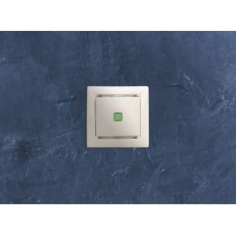 Выключатель 1-кл. СП Valena 10А IP31 250В с зел. индикацией механизм бел. IEK 774410