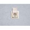 Розетка 1-м СП Valena 16А IP21 2P+E с заземл. защ. шторки с крышкой винты механизм бел. Leg 774422