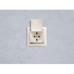Розетка 1-м СП Valena 16А IP21 2P+E с заземл. защ. шторки с крышкой винты механизм бел. Leg 774422