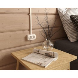 Розетка 2-м ОП Quteo 16А IP20 250В 2х2P+E с заземл. защ. шторки бел. Leg 782237