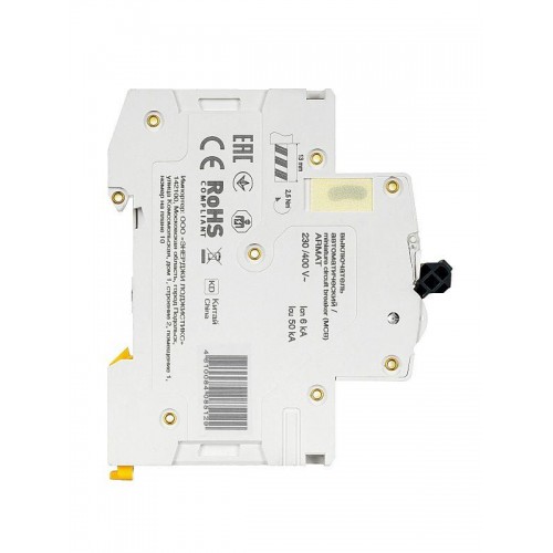 Выключатель автоматический модульный 1п C 6А M06N ARMAT IEK AR-M06N-1-C006