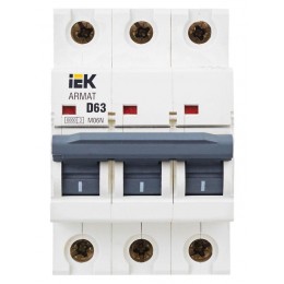 Выключатель автоматический модульный 3п D 63А M06N ARMAT IEK AR-M06N-3-D063