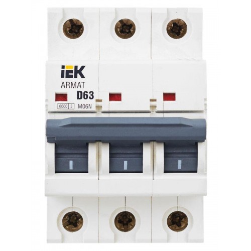 Выключатель автоматический модульный 3п D 63А M06N ARMAT IEK AR-M06N-3-D063