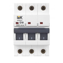 Выключатель автоматический модульный 3п C 10А M10N ARMAT IEK AR-M10N-3-C010