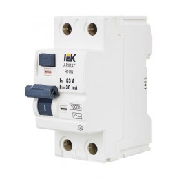 Выключатель дифференциального тока (УЗО) 2п 63А 30мА тип AC ВДТ R10N ARMAT IEK AR-R10N-2-063C030