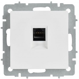 Розетка компьютерная СП BRITE РК10-БрАБ RJ45 кат.5E механизм арктич. бел. IEK BR-K10-1-K91