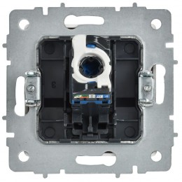 Розетка компьютерная СП BRITE РК10-БрАБ RJ45 кат.5E механизм арктич. бел. IEK BR-K10-1-K91