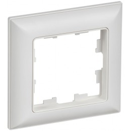 Рамка 1-м BRITE РУ-1-БрАБ арктич. бел./бел. IEK BR-M12-12-K91
