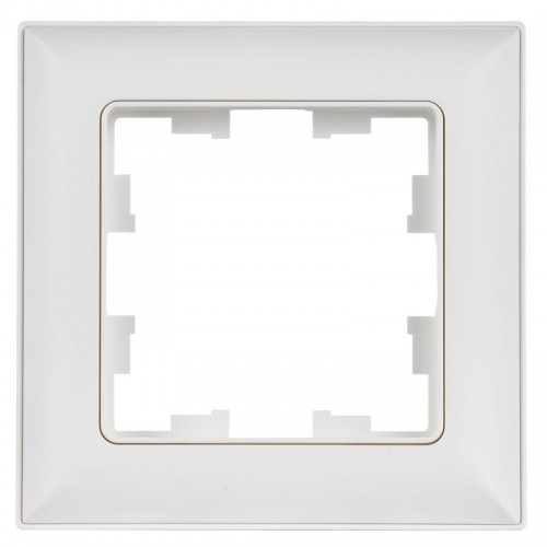 Рамка 1-м BRITE РУ-1-БрАБ арктич. бел./бел. IEK BR-M12-12-K91