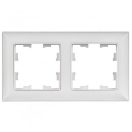Рамка 2-м BRITE РУ-2-БрАБ арктич. бел./бел. IEK BR-M22-12-K91
