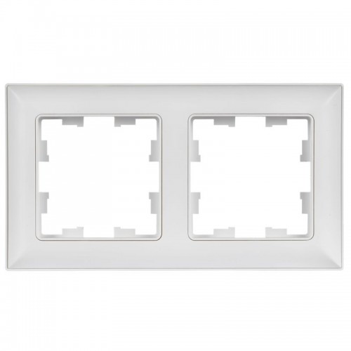 Рамка 2-м BRITE РУ-2-БрАБ арктич. бел./бел. IEK BR-M22-12-K91