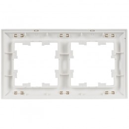 Рамка 2-м BRITE РУ-2-БрАБ арктич. бел./бел. IEK BR-M22-12-K91