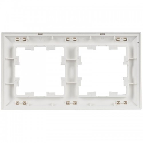 Рамка 2-м BRITE РУ-2-БрАБ арктич. бел./бел. IEK BR-M22-12-K91