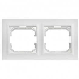 Рамка 2-м BRITE РУ-2-БрАБ-44 IP44 арктич. бел. IEK BR-M22-44-K91
