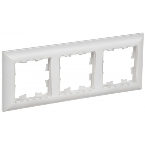 Рамка 3-м BRITE РУ-3-БрАБ арктич. бел./бел. IEK BR-M32-12-K91