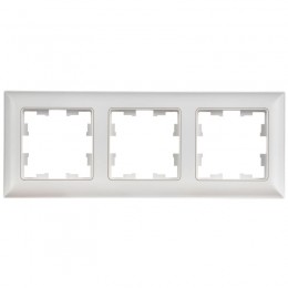 Рамка 3-м BRITE РУ-3-БрАБ арктич. бел./бел. IEK BR-M32-12-K91