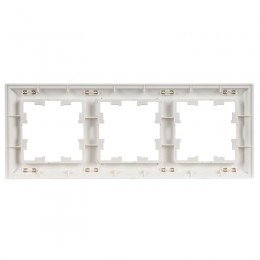 Рамка 3-м BRITE РУ-3-БрАБ арктич. бел./бел. IEK BR-M32-12-K91