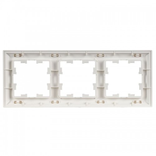 Рамка 3-м BRITE РУ-3-БрАБ арктич. бел./бел. IEK BR-M32-12-K91