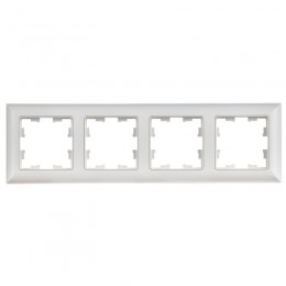 Рамка 4-м BRITE РУ-4-БрАБ арктич. бел./бел. IEK BR-M42-12-K91