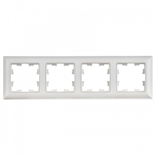 Рамка 4-м BRITE РУ-4-БрАБ арктич. бел./бел. IEK BR-M42-12-K91