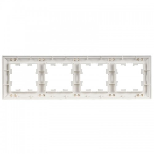 Рамка 4-м BRITE РУ-4-БрАБ арктич. бел./бел. IEK BR-M42-12-K91