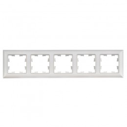 Рамка 5-м BRITE РУ-5-БрАБ арктич. бел./бел. IEK BR-M52-12-K91