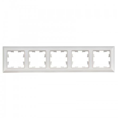 Рамка 5-м BRITE РУ-5-БрАБ арктич. бел./бел. IEK BR-M52-12-K91