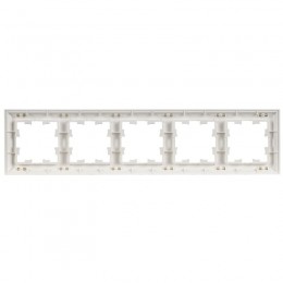 Рамка 5-м BRITE РУ-5-БрАБ арктич. бел./бел. IEK BR-M52-12-K91