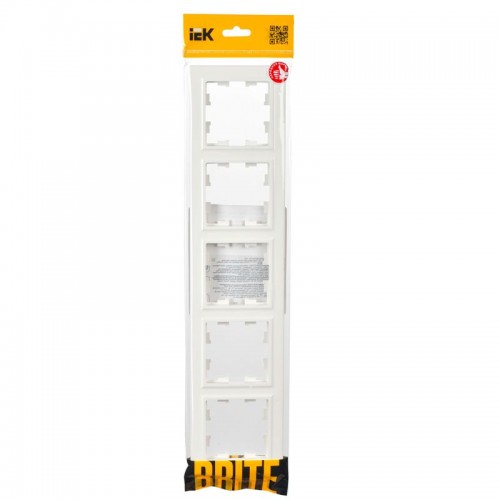 Рамка 5-м BRITE РУ-5-БрБ бел. IEK BR-M52-K01