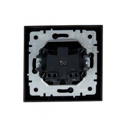 Розетка СП BRITE РСР10-1-0-БрГ 10А в сборе без заземл. без защ. шторок графит IEK BR-R10-10-K53-F