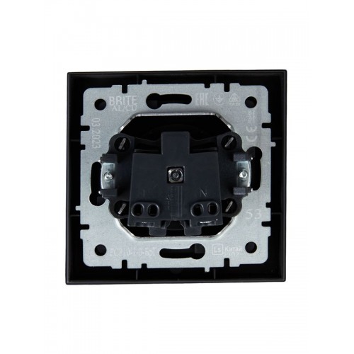 Розетка СП BRITE РСР10-1-0-БрГ 10А в сборе без заземл. без защ. шторок графит IEK BR-R10-10-K53-F