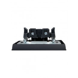 Розетка СП BRITE РСР10-1-0-БрГ 10А в сборе без заземл. без защ. шторок графит IEK BR-R10-10-K53-F