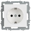 Розетка BRITE РС11-1-0-БрАБ 16А с заземл. без защ. шторок механизм арктич. бел. IEK BR-R11-16-K91