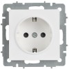 Розетка BRITE РС14-1-0-БрАБ 16А с заземл. защ. шторки механизм арктич. бел. IEK BR-R14-16-K91