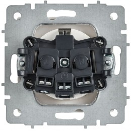 Розетка BRITE РС14-1-0-БрАБ 16А с заземл. защ. шторки механизм арктич. бел. IEK BR-R14-16-K91