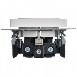 Розетка BRITE РС14-1-0-БрАБ 16А с заземл. защ. шторки механизм арктич. бел. IEK BR-R14-16-K91