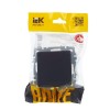 Розетка BRITE РСбш10-3-44-БрГ 16А IP44 с заземл. защ. шторки с крышкой механизм графит IEK BR-R16-16-44-K53