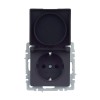 Розетка BRITE РСбш10-3-44-БрГ 16А IP44 с заземл. защ. шторки с крышкой механизм графит IEK BR-R16-16-44-K53