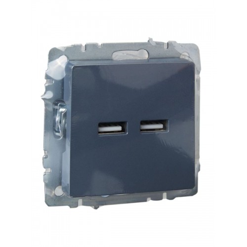 Розетка BRITE USB A+A 3.1А РЮ10-1-БрМ механизм маренго IEK BR-U21-D31-K35