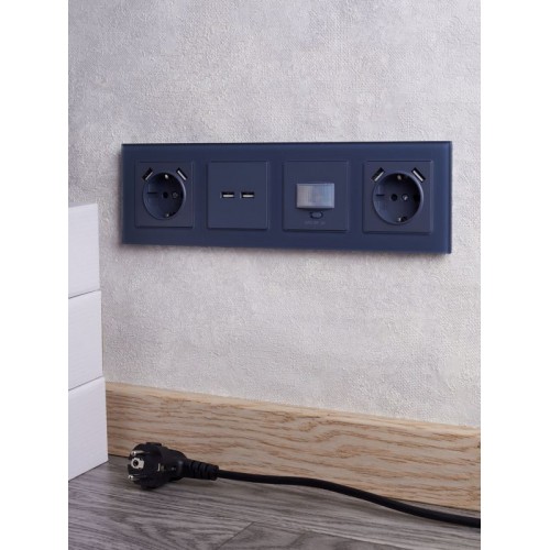 Розетка BRITE USB A+A 3.1А РЮ10-1-БрМ механизм маренго IEK BR-U21-D31-K35