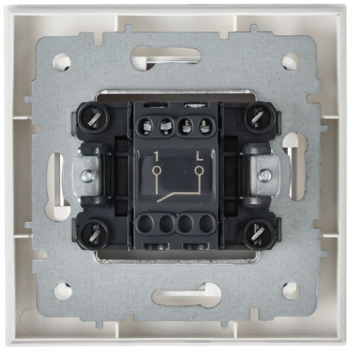 Выключатель 1-кл. СП BRITE ВСР10-1-0-БрАБ 10А в сборе арктич. бел. IEK BR-V10-0-10-K91-F