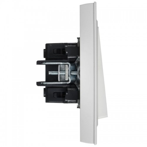 Выключатель 1-кл. СП BRITE ВСР10-1-0-БрАБ 10А в сборе арктич. бел. IEK BR-V10-0-10-K91-F