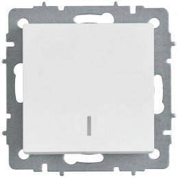 Выключатель 1-кл. СП BRITE ВС10-1-1-БрАБ 10А с индикацией механизм арктич. бел. IEK BR-V10-1-10-K91