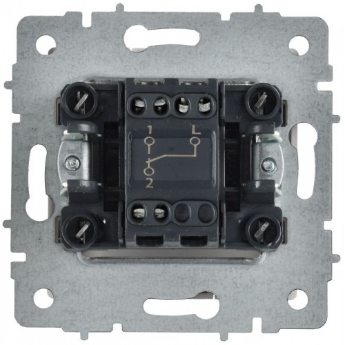 Выключатель проходной 1-кл. СП BRITE ВС10-1-6-БрАБ 10А механизм арктич. бел. IEK BR-V12-0-10-K91