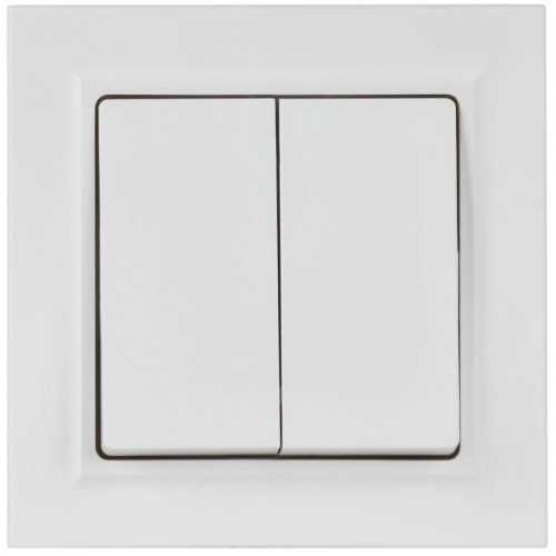 Выключатель 2-кл. СП BRITE ВСР10-2-0-БрАБ 10А в сборе арктич. бел. IEK BR-V20-0-10-K91-F