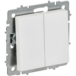 Выключатель 2-кл. СП BRITE ВС10-2-0-БрАБ 10А механизм арктич. бел. IEK BR-V20-0-10-K91